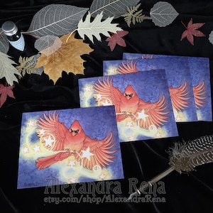 Starlight Cardinal Greeting Card Pack