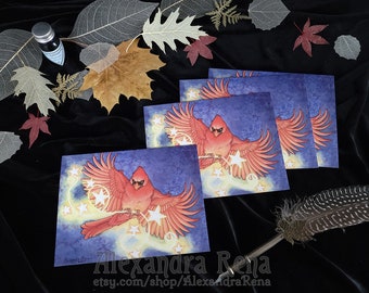 Starlight Cardinal Greeting Card Pack