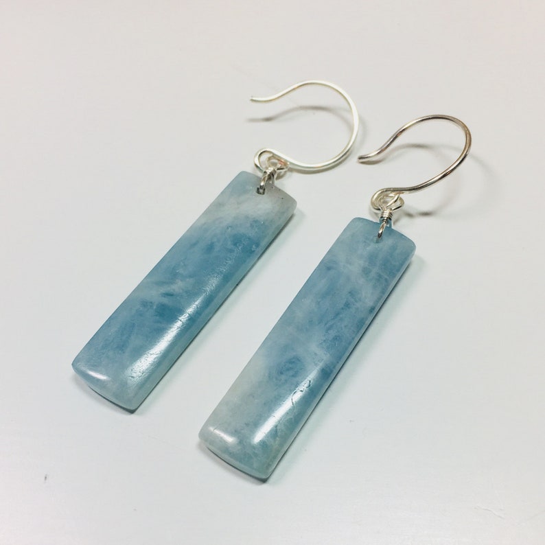 Jewelry Silver Jewelry Gemstone Earrings, Drop Earrings Aquamarine Silver Drop Earrings Women Silver Earrings Aquamarine Earrings