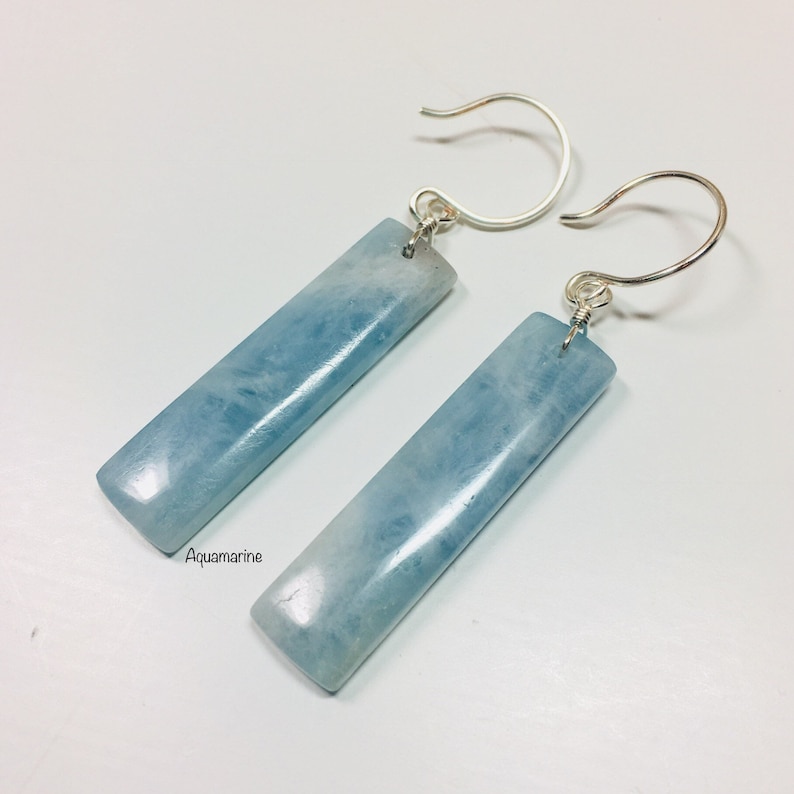 Jewelry Silver Jewelry Gemstone Earrings, Drop Earrings Aquamarine Silver Drop Earrings Women Silver Earrings Aquamarine Earrings