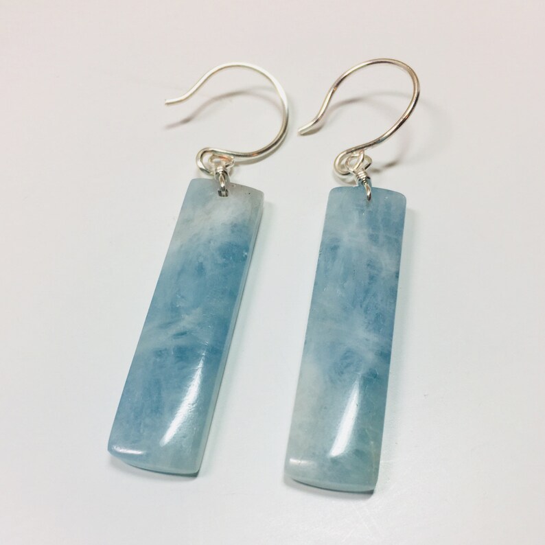 Jewelry Silver Jewelry Gemstone Earrings, Drop Earrings Aquamarine Silver Drop Earrings Women Silver Earrings Aquamarine Earrings