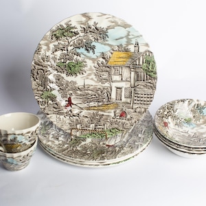 Dinner Plates With Hunting Scenes - Etsy