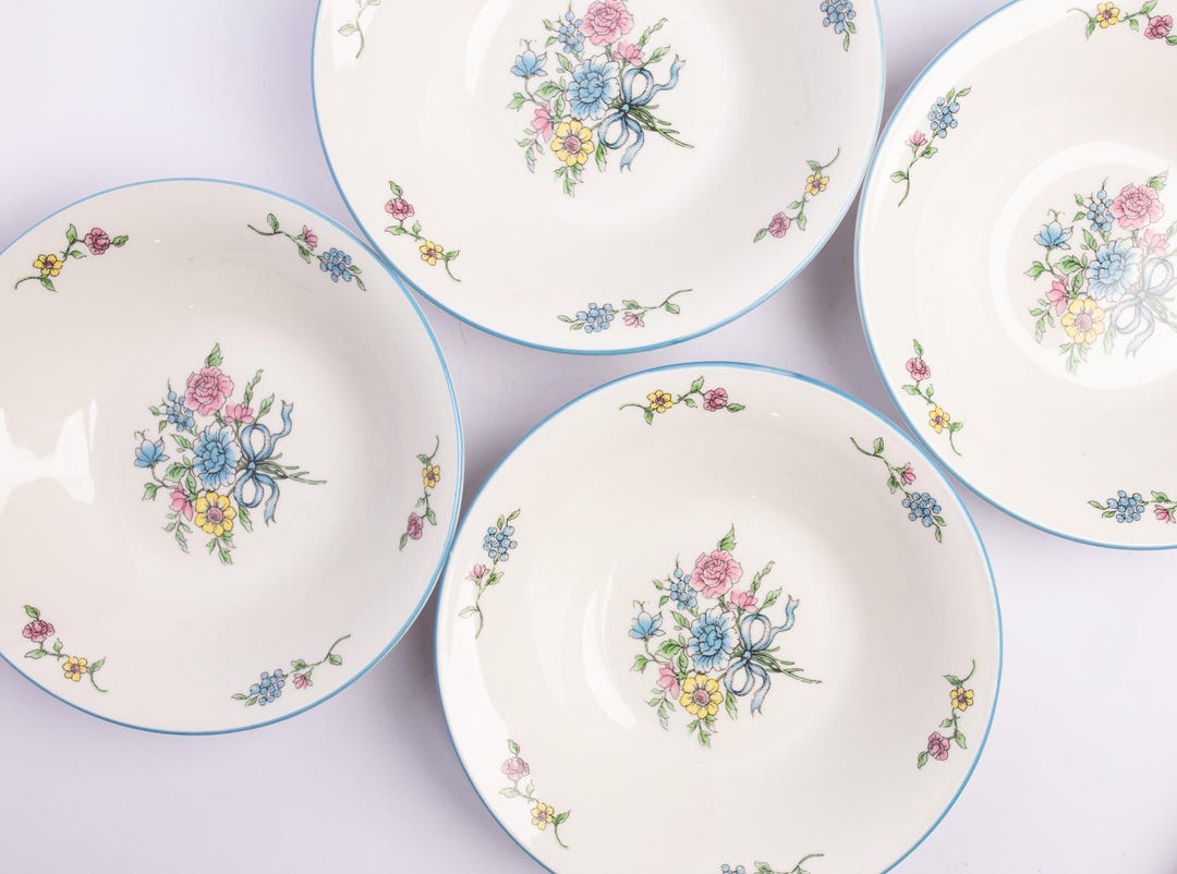 Vintage Floral Bowls Set of 4 – Victorian Bouquet Tabletops Unlimited ...