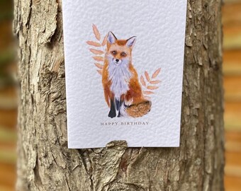 Woodland animals greeting cards fox, hedgehog, squirrel, owl, deer