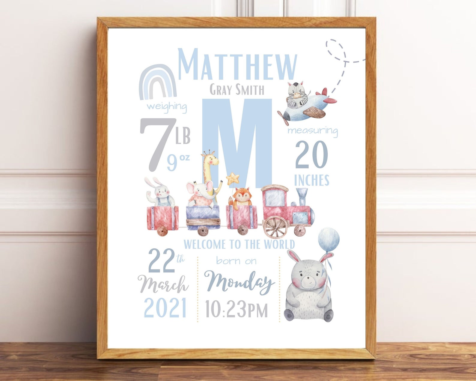 New baby gift newborn baby boy gift personalized birth Etsy