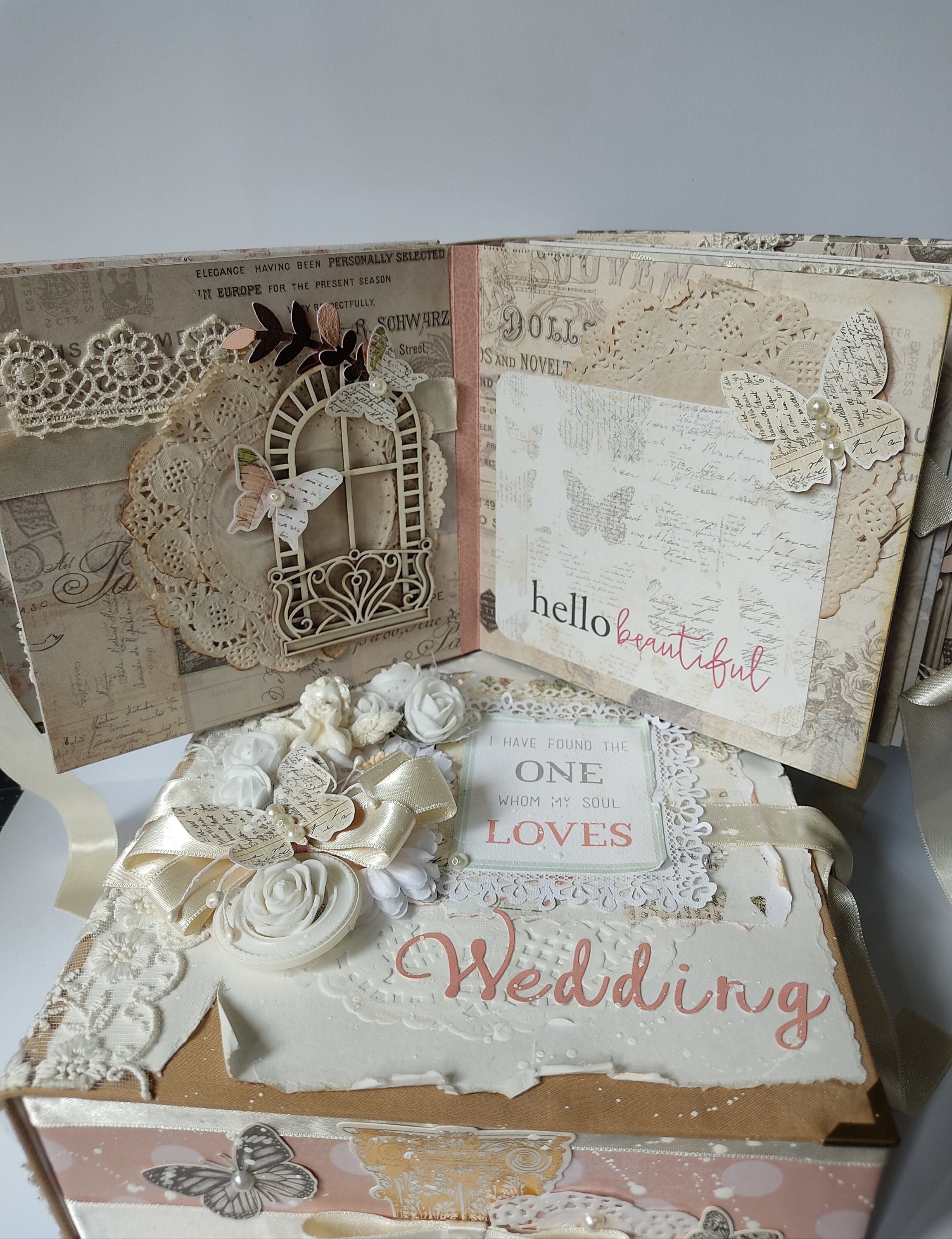 Wedding album with box vintage style memory book scrapbook Etsy