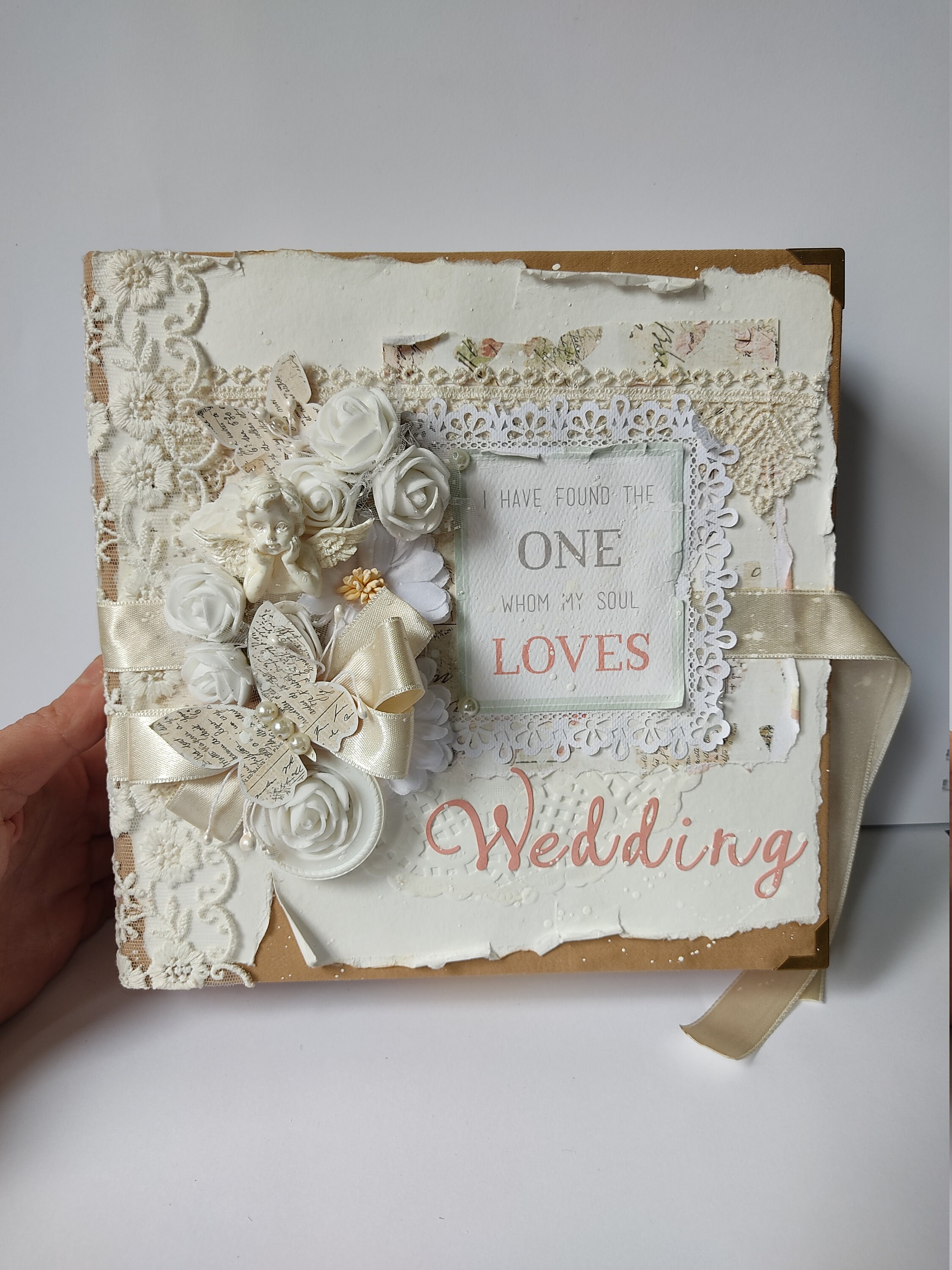 Wedding album with box vintage style memory book scrapbook Etsy