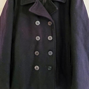 Schott Peacoat Black Navy Jacket Made in USA NYC