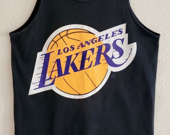 Vintage Lakers Black Tank Top Sleeveless Shirt