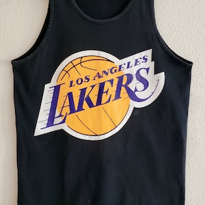 Vintage Lakers Black Tank Top Sleeveless Shirt