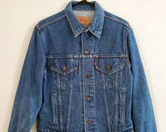 Vintage Levis Jacket Blue Denim Jean Jacket Made in USA