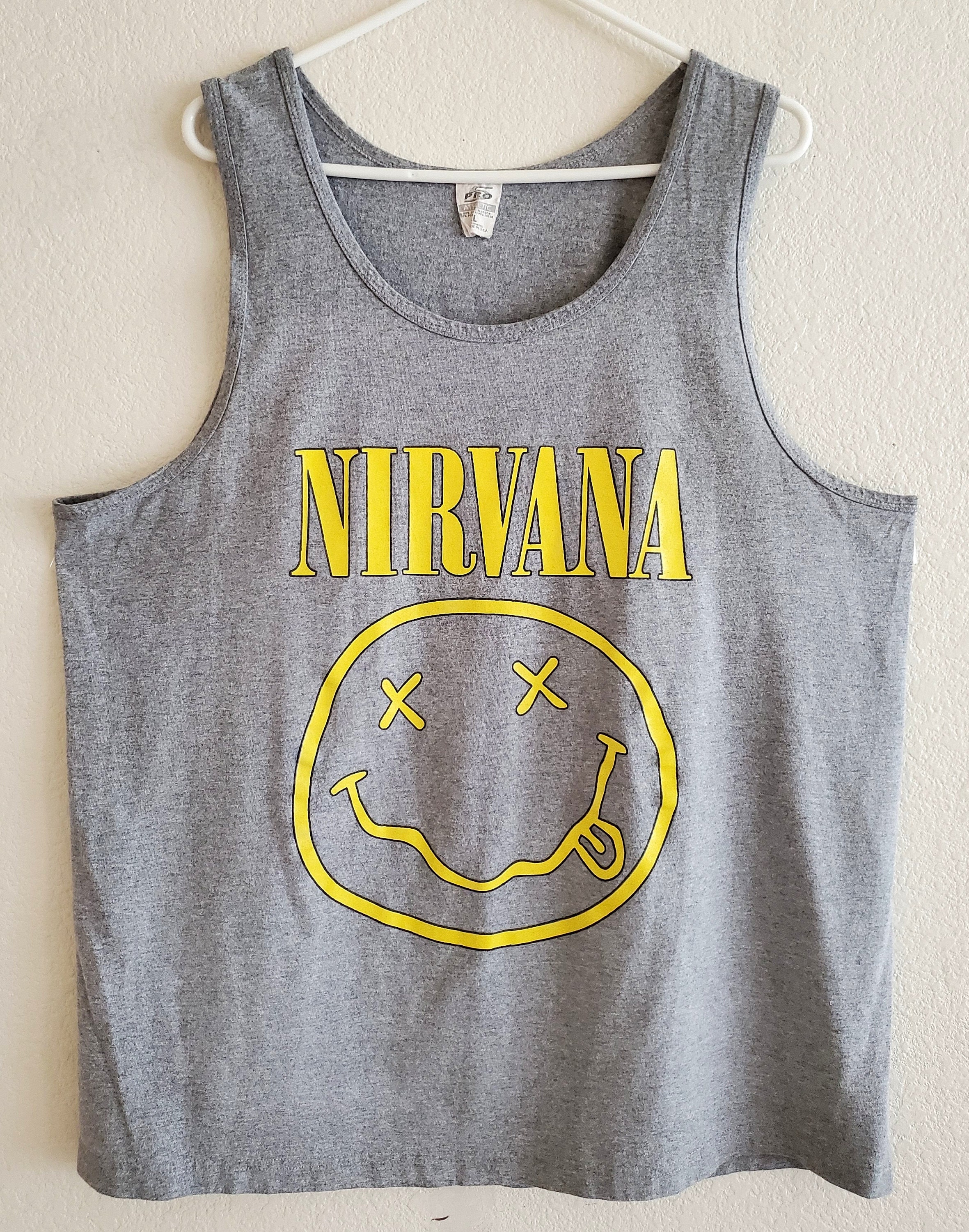 Nirvana Tank Top Men - Etsy Nirvana Tank Top Men - Etsy