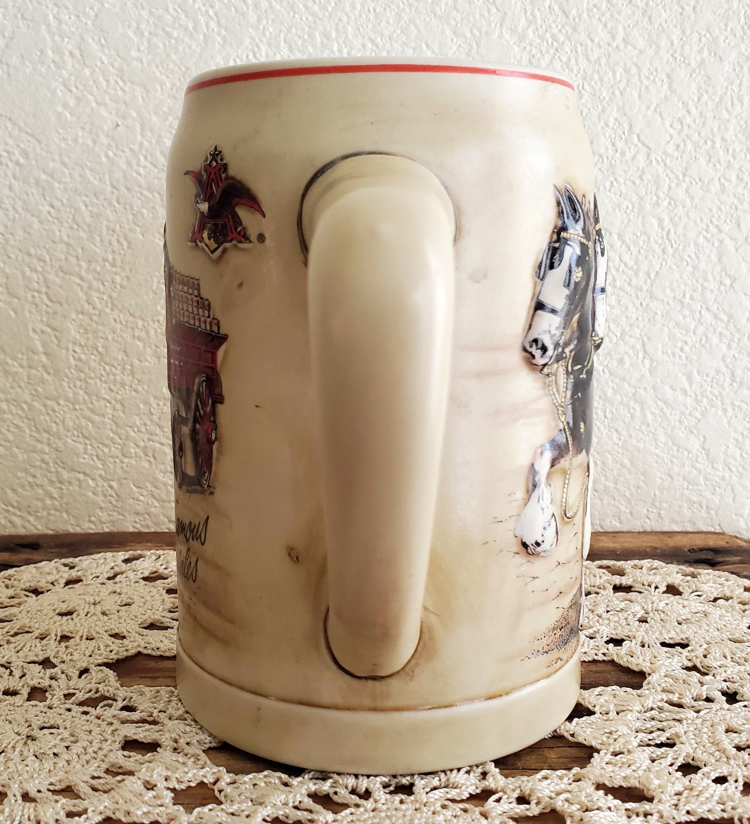 Vintage Budweiser World Famous Clydesdales Stein Mug Made in