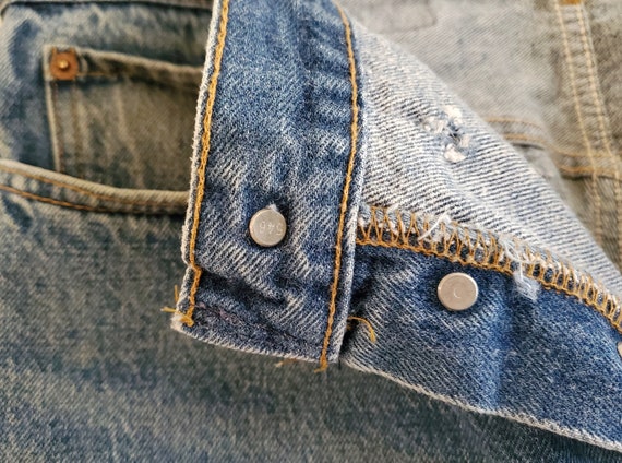 Vintage 501 Levis Jeans 38x33 Distressed Jeans Ma… - image 10