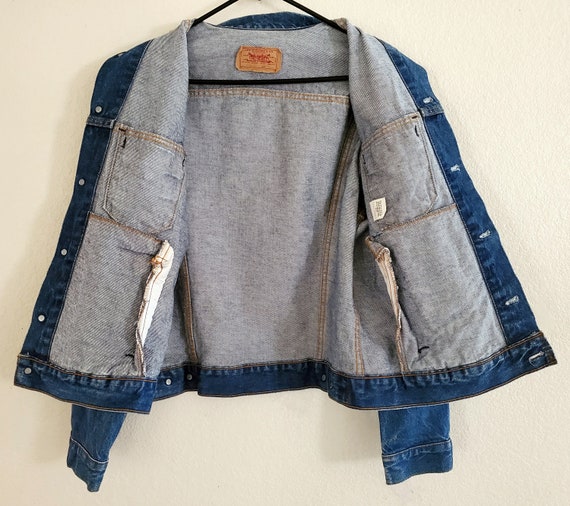 Vintage Levis Jacket Blue Denim Jean Jacket Made … - image 5