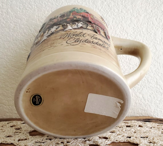Vintage Budweiser World Famous Clydesdales Stein Mug Made in