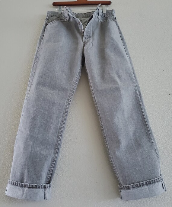 Vintage 501 Levis Jeans 34x30 Made in USA Gray Je… - image 3