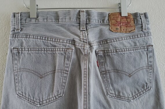 Vintage 501 Levis Jeans 34x30 Made in USA Gray Je… - image 7