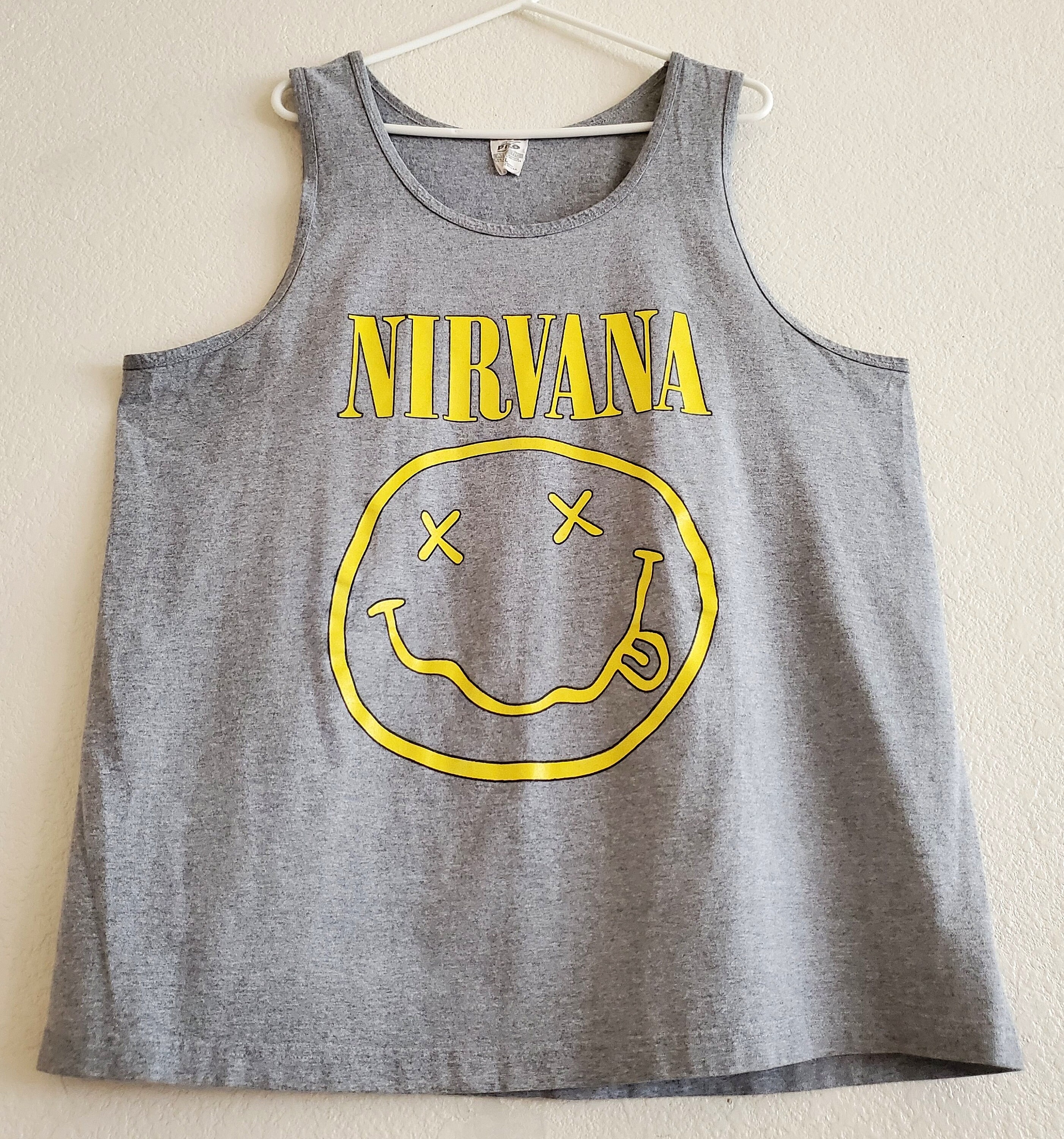 Vintage Nirvana Smiley Tank Top Muscle Shirt Made in USA - Etsy