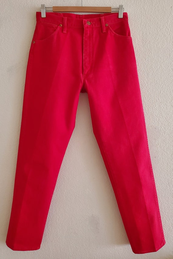 Vintage Wrangler Jeans 11x32 Red Denim Jeans Made 