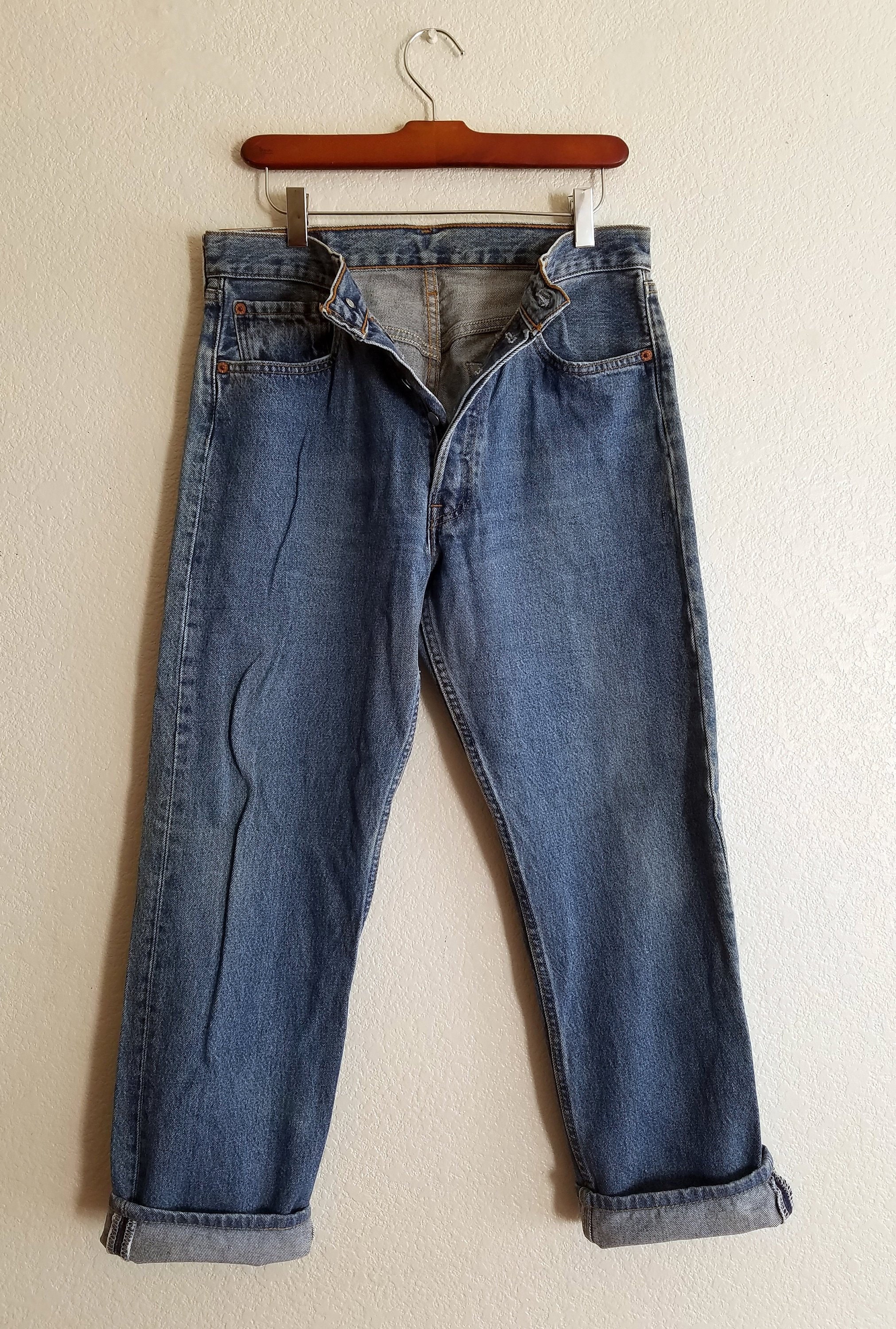 Vintage 501 Levis Jeans 32x34 Made in USA Distressed Blue | Etsy