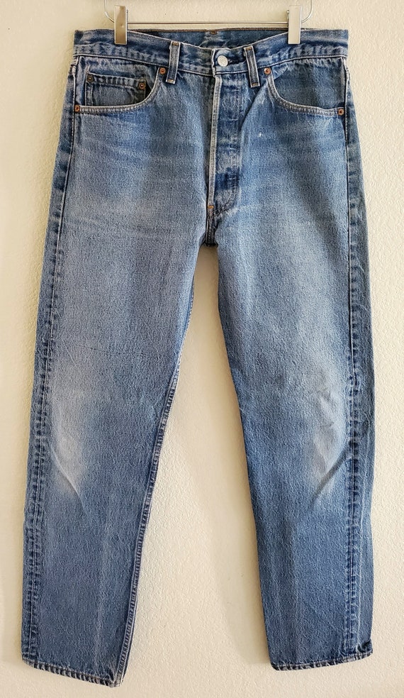 Vintage 501xx Levis Jeans 34x36 Faded Blue Jeans M