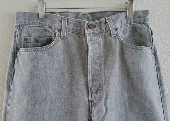 Vintage 501 Levis Jeans 34x30 Made in USA Gray Je… - image 4
