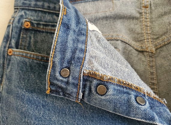Vintage 501 Levis Jeans 35x31 Distressed Blue Jea… - image 10