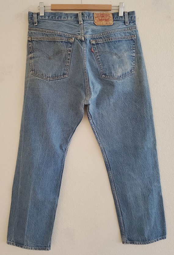 Vintage 501 Levis Jeans 38x33 Distressed Jeans Ma… - image 6