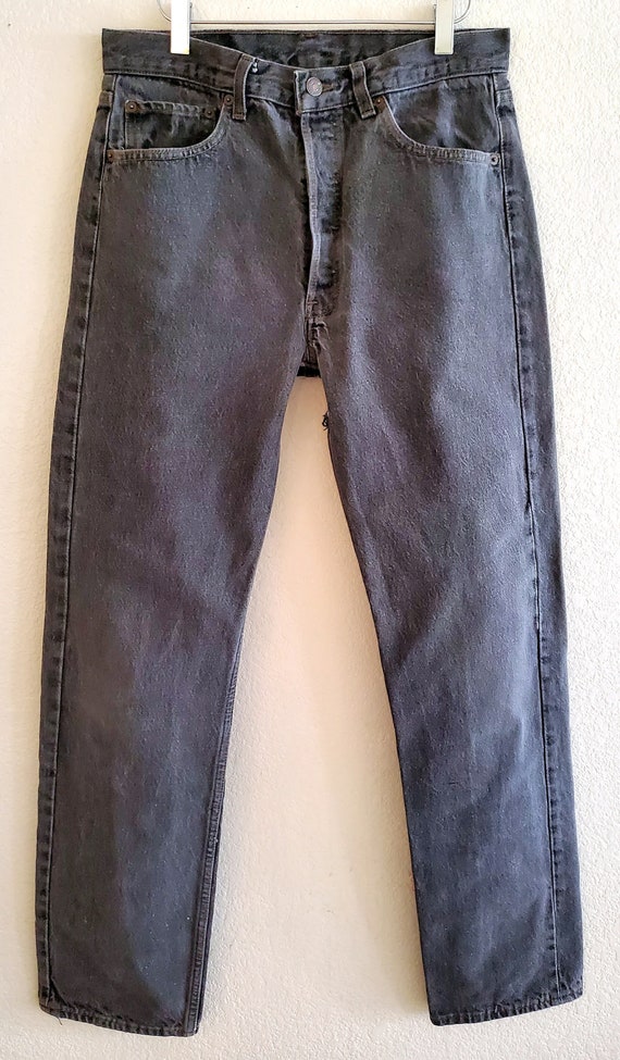 Vintage 501 Levis Jeans 33x34 Faded Black Jeans Made in USA - Etsy
