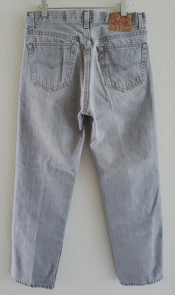 Vintage 501 Levis Jeans 34x30 Made in USA Gray Je… - image 6