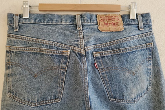 Vintage 501 Levis Jeans 38x33 Distressed Jeans Ma… - image 7