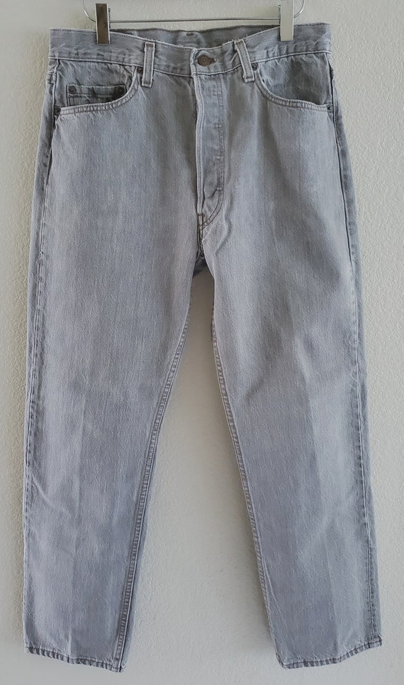 Vintage 501 Levis Jeans 34x30 Made in USA Gray Jea