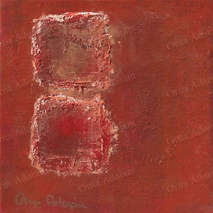 Powder Red Love Marriage and Partnership Abstract Painting Print FREE SHIPPING