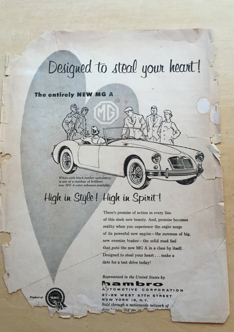 1959 MG A advertisement image 1