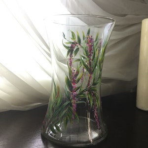 Lilac spring (hand painted flower vase)