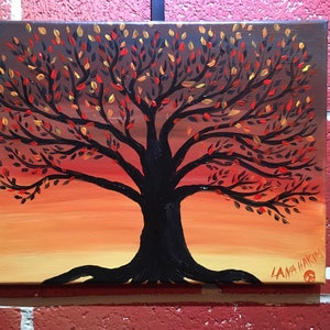 Tree of life canvas painting original art