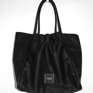 Bolso de hombro estilo tote negro Noir de Victoria's Secret, bolso de noche para mujer