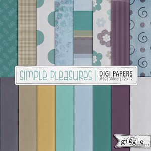 Papiere | Digitales Sammelalbum | {Einfache Freuden} | 16 Blättchen | 12x12 | Druckbar | Ein kleines Kichern Designs