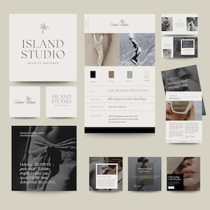 Kit di marca Island Studio – Modelli Canva con PLR (diritti di etichetta privata)