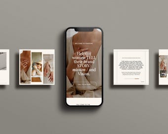 Feminine Kollektion - Showit Template Canvas Kit mit kommerziellen Rechten