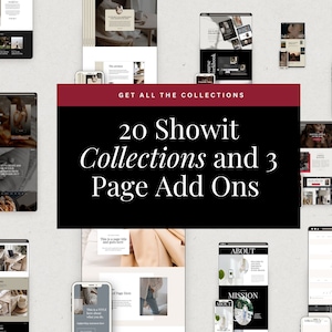 Whole Shop Bundle of 20 Showit Canvas Collections and 3 Template Page Add Ons