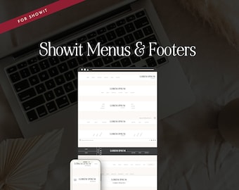 Kolekcja płóciennych zestawów menu i stopek Showit