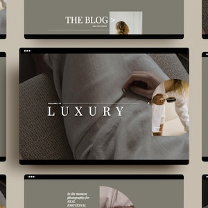 Luxus Kollektion - Showit Template Canvas Kit mit kommerziellen Rechten