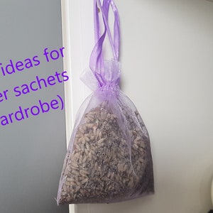 3x kleine Bio-Lavendelsäckchen in Organzabeuteln, handgefertigt Geschenk in den Farben Weiß und lila / Lavendel Bild 8