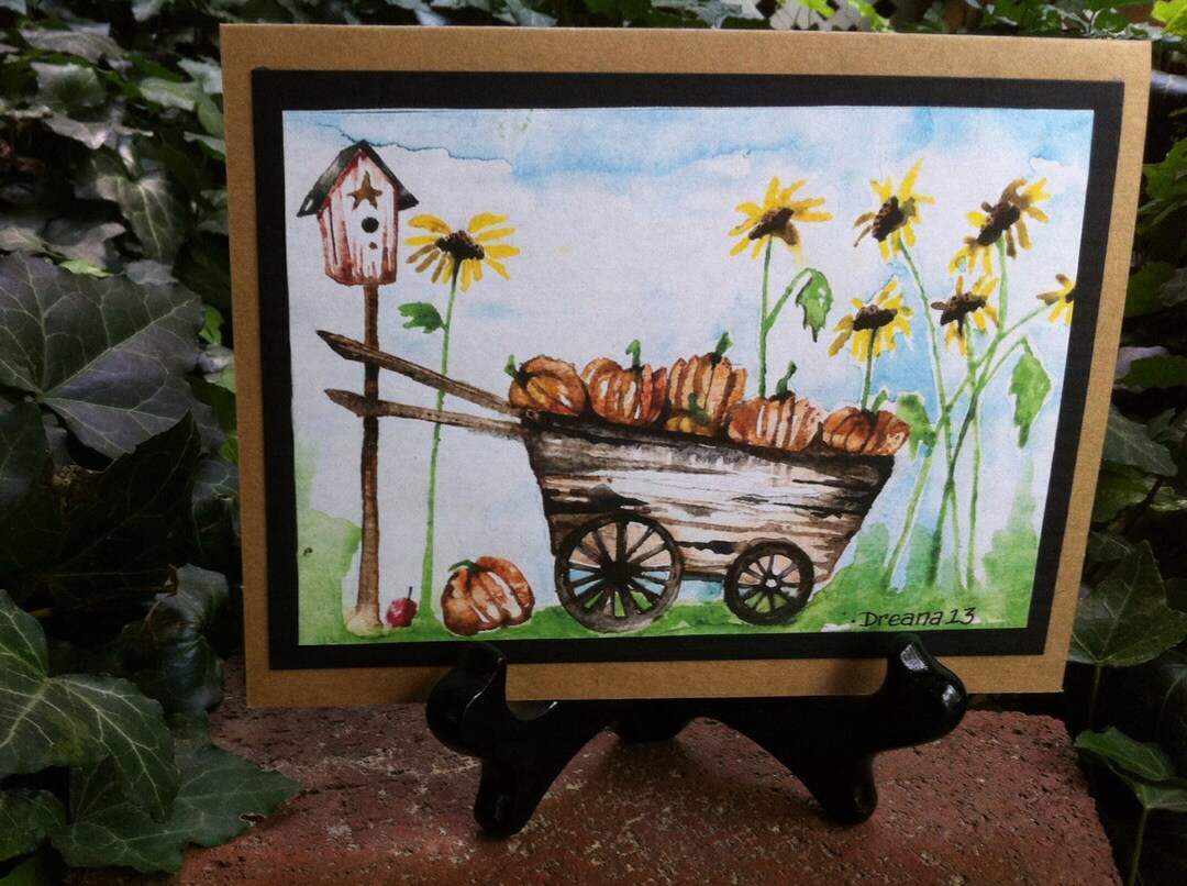 Sunflower Blank Note Card, Thanksgiving Cards Autumn Greeting Cards ...