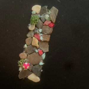 Fairy stone pathway, fairy sidewalk miniature pebble path, fairy accessories, cobblestone