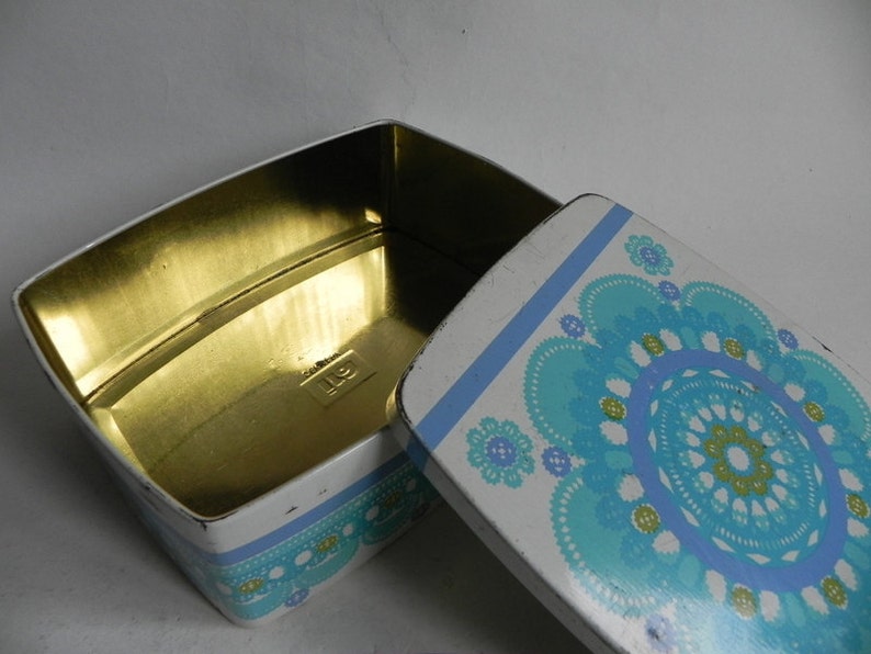 Vintage Ira Denmark Ethel Horn cookie tincanister Danish Mid Century Modernist Nordic design.