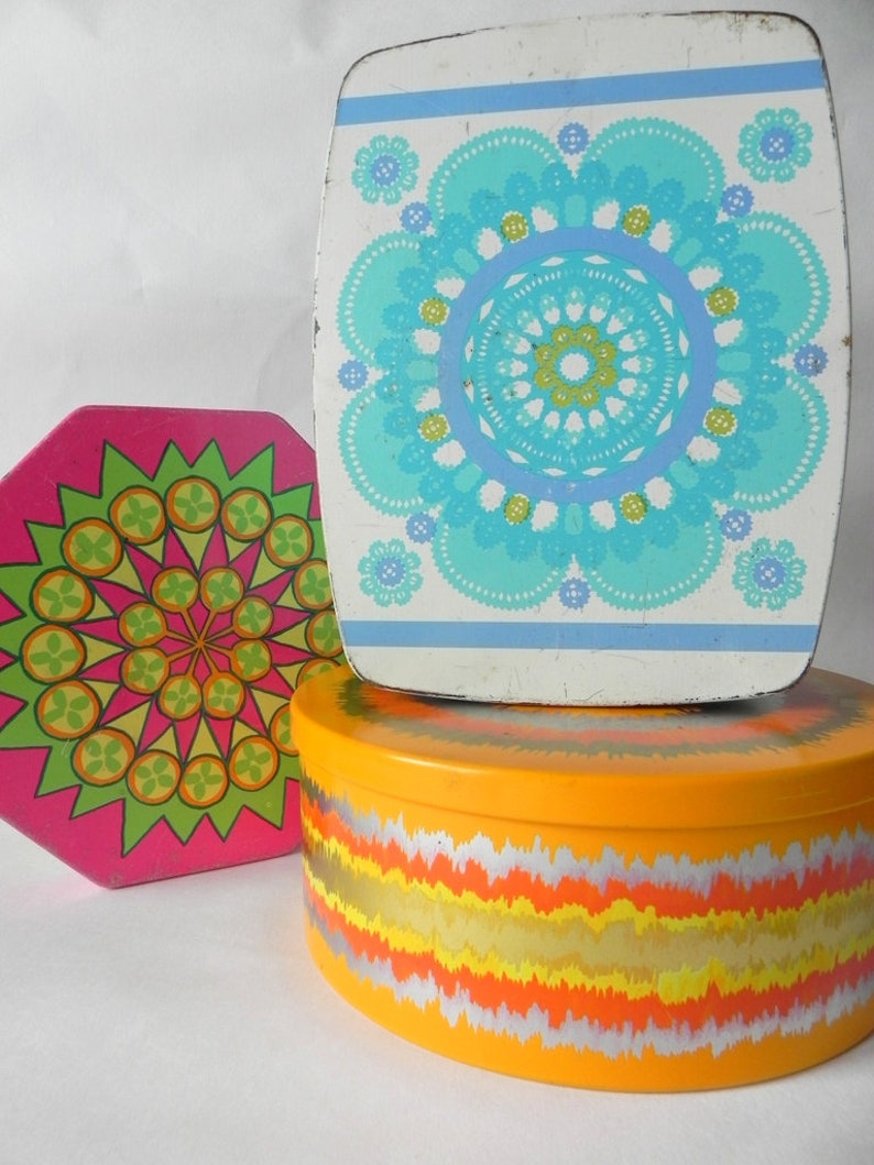 Vintage Ira Denmark Ethel Horn cookie tincanister Danish Mid Century Modernist Nordic design.