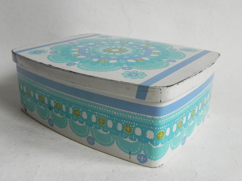 Vintage Ira Denmark Ethel Horn cookie tincanister Danish Mid Century Modernist Nordic design.
